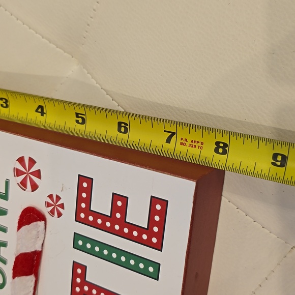 2 Two Twin Candy felt Cane Cutie Wood Christmas Gift Holiday Signs Ashland New - Picture 5 of 5